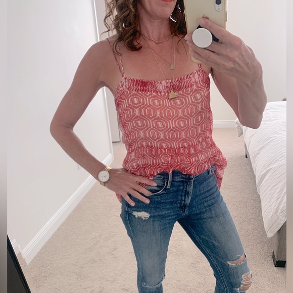 Isabel Marant ÉTOILE Printed Silk Strappy Tank Top- FRENCH SZ 40 (M) - Picture 2 of 15